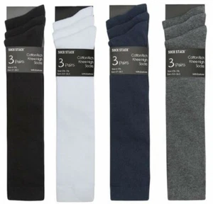 6 Pairs Boys Girls Kids Knee Height Thicker Weight Cotton Long School - Picture 1 of 5