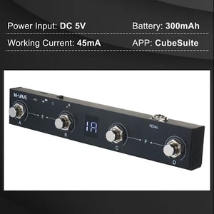M-VAVE BT Wireless 4 Buttons MIDI Foot Controller Pedal Rechargeable Pedal M1Q6 - Picture 1 of 12
