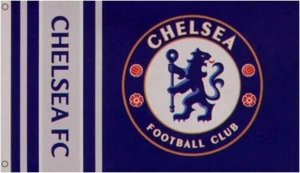 CHELSEA FC FLAG 5' x 3' CFC FOOTBALL CLUB FLAG WM NEW OFFICIAL LICENSE - Picture 1 of 3