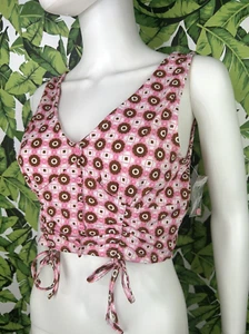 NUOVO SENZA ETICHETTE! Jolie & Joy Crop Top Jr's taglia L Barbie rosa stile Y2K concerto festival - Foto 1 di 8