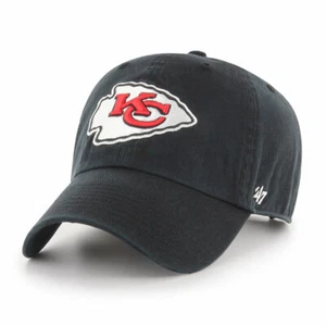 47 Brand NFL Kansas City Chiefs Clean Up Hat! Dad Style Cap Black Red Mahomes - Bild 1 von 2