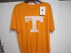 TENNESSEE VOLUNTEERS (E-5 BRAND) MENS DISTRESSED LOGO T SHIRT (LARGE) NWT ORANGE - Picture 1 of 3