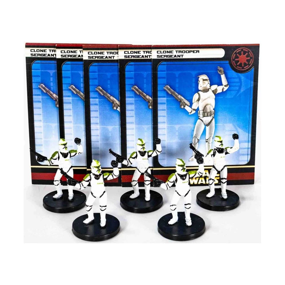 WOTC Star Wars Minis Clone Strike Clone Trooper Sargento (C) x5 Casi Nuevo Foto 1 de 1