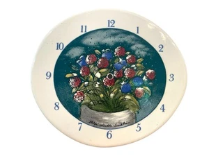 Vtg Arabia Finland Wall Clock By Helja Liukko Sundtrom Flower Baáket W/o Mov. - Picture 1 of 6