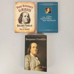 Benjamin Franklin Book Lot Poor Richard's Almanack, The Quotable Ben Franklin - Picture 1 of 18