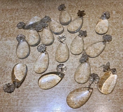 1 PAMPILLE ANCIENNE LUMINAIRE LUSTRE AU CHOIX PARMI 17 Haut : 5,2 cm Larg : 3 cm - Photo 1/4