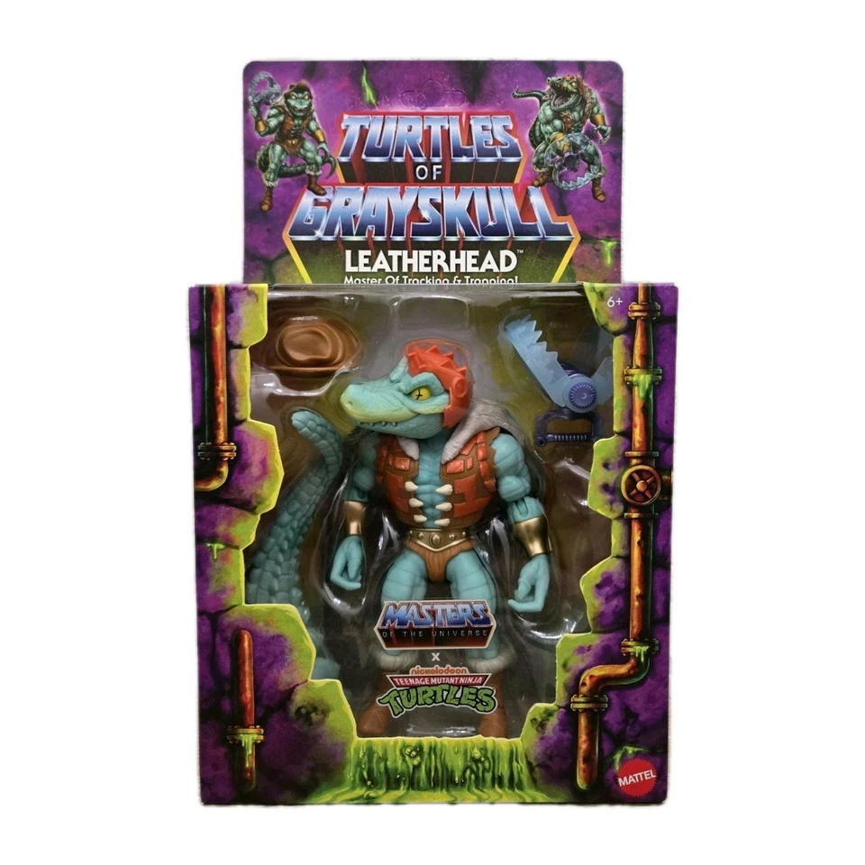 Mattel Turtles Of Grayskull Leatherhead Action Figure MOTU TMNT