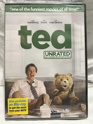 Ted DVD, 2012, UNRATED Mark Wahlberg Mila Kunis BRAND NEW SEALED Seth MacFarlane - Image 1 of 2
