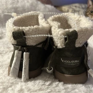 Koolaburra By UGG Women 6 Isana Shearling Ankle Booties style 1096414 Green - Picture 1 of 11