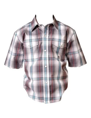 Camisa Roper Western Niños Snap S/S Gris Cuadros 03-031-0278-2097 GY Foto 1 de 2