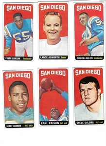 1965 Topps San Diego Chargers football 21/22-card set Lance Alworth HOF Hadl - Picture 1 of 8