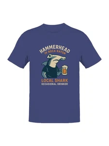 Boca Raton Hammerhead Shark Fun Men's T-shirt - Picture 1 of 12