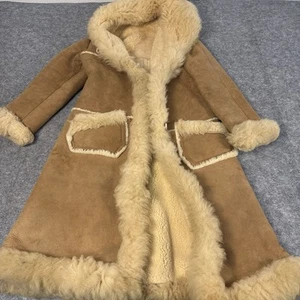 Chaqueta Abrigo Overland Piel de Oveja Gamuza Piel de Oveja Vintage Frontier Pesada 14 Defectos - Imagen 1 de 13