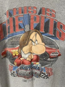 Disney Nascar Daytona 500 Grumpy 2006 Gray Graphic T-Shirt Mens Size L - Picture 1 of 12