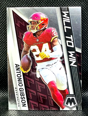 2022 Panini Mosaic - ANTONIO GIBSON #WW19 - Will To Win Chrome Insert COMMANDERS - Image 1 of 2