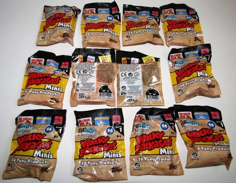 WORLD'S SMALLEST OFFICIAL WACKY PACKAGES MINIS 3D PUNY PRODUCTS LOT OF (12) PACK Cover