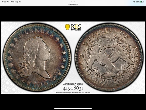 1795 Flowing Hair Half Dollar, PCGS VF DTL Scratch, 2 Leaves, Eye Appeal, Scarce Cover