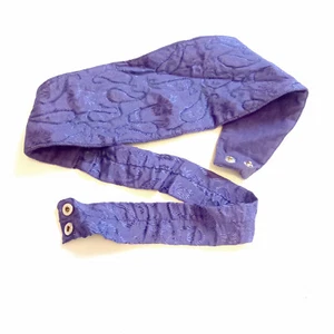 Vintage Purple Belt Wide M L Paisley Silky 90s Boho - Picture 1 of 7