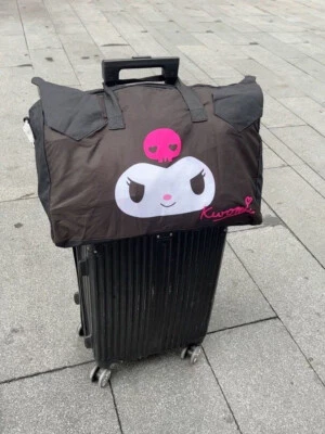 Cute Women Girl Kuromi Foldable Travel Luggage Trolley Tote Crossbody Duffle Bag - Image 1 of 4