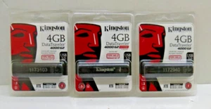 LOT OF-3 -Kingston 4GB Data Traveler 4000 G2 USB 3.0 NEW - Picture 1 of 6