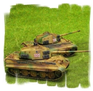 Painted!  King Tiger  Platoon (2 vehicles) 15mm WW2 Flames of War - Picture 1 of 2
