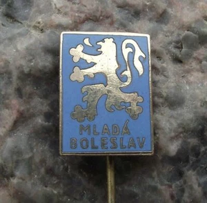 Antique Mlada Boleslav Lion Coat of Arms Czech City Heraldic Crest Pin Badge - Picture 1 of 4