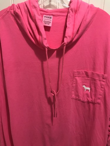 UNDERCOVER Felpa con cappuccio rosa caldo Victoria Secret rosa taglia XL nuova senza etichette