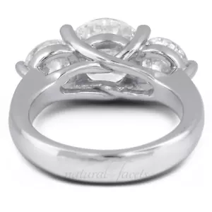1.26ct I VS2 Round Natural Certified Diamonds White Gold Classic 3-Stone Ring - Picture 1 of 3