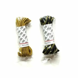 Un par de cordones fuertes y duraderos para botas de trabajo 150 cm negro/amarillo o marrón/amarillo - Imagen 1 de 1