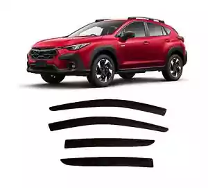 2024-2025 Tape-On Side Window Deflector Visors for Subaru Crosstrek & for Sub... - Picture 1 of 5
