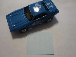 AFX #43 Roadrunner DECALS in WHITE PLEASE READ Tyco Johnny Lighning Autoworld - Picture 1 of 1