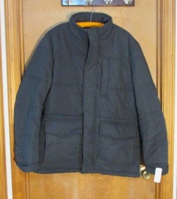 Men's "Apt 9" Size L, Charcoal, Front Zip, Puffed Coat  MSRP $180 - Image 1 of 4