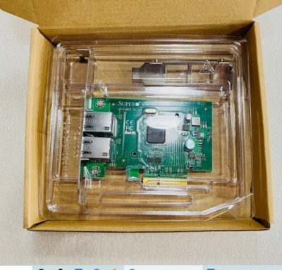 SUPERMICRO AOC-SGP-I2 (INTEL I350-T2 T2V2) QUAD PORT 1Gb/s NIC network card - Image 1 of 4