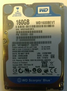 Western Digital WD1600BEVT 160GB·2.5" - Picture 1 of 2