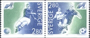 Sweden 1992 European Football Championships/Euro/Soccer/Sports 2v pr coil n24579 - Picture 1 of 1