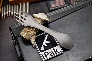 CFK IPAK 100% Titanium Spork 3-in-1 Lightweight Eco-Friendly Camping Knife Tool - Picture 1 of 9