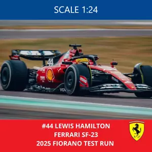 NEW IXO 1:24 F1 FERRARI SF-23 - Lewis Hamilton - Test FIORANO 2025 +BOX +DECALS - Imagen 1 de 19