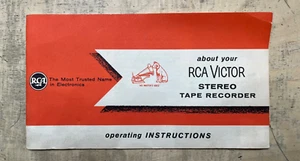 RCA Victor Stereo Tape Recorder Instruction Manual - Picture 1 of 3