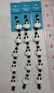 Hildie Jo Glass Beads Lampwork Glass Ghost Strand Halloween - NEW! - Picture 1 of 1