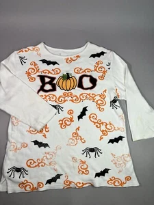 Coral Bay Halloween Shirt Women's M Orange Bats Spiders Pumpkin - Picture 1 of 6