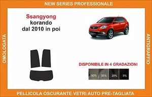 pellicola oscurante vetri ssangyong korando dal 2010 kit posteriore - Imagen 1 de 1