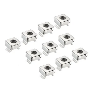 M6 Cage 201 Inox Acier pour Server Grille Cabinets, Argenté Paquet 30 - Photo 1/6