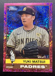 Yuki Matsui 2025 Topps Heritage PInk Sparkle #358 San Diego Padres (64) - Picture 1 of 2