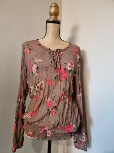 PASSPORT : SUPERBE BLOUSE EN VOILE FLEURI SHABBY - Imagen 1 de 11