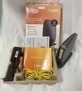 Belkin N150 150 Mbps 4-Port 10/100 Wireless Wi-Fi N Router 2.4Ghz New Open Box - Picture 1 of 6