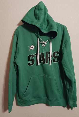 Official Licensed NHL Dallas Stars Sweatshirt Pullover Hoodie Green Men Size M Cover