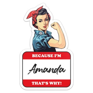 Weil ich Amanda Autoaufkleber wasserdicht Vinyl Aufkleber - Bild 1 von 5