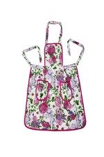 Grembiule con pettorina in cotone stampato
