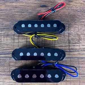 Guitar Project Parts S-S-S Strat Single Coil Pickup Set Black - Picture 1 of 2