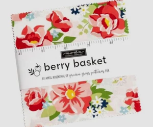 CESTA DE BAYAS Charm Pack Moda FRESA acolchado tela costura cabaña 24150PP - Imagen 1 de 13